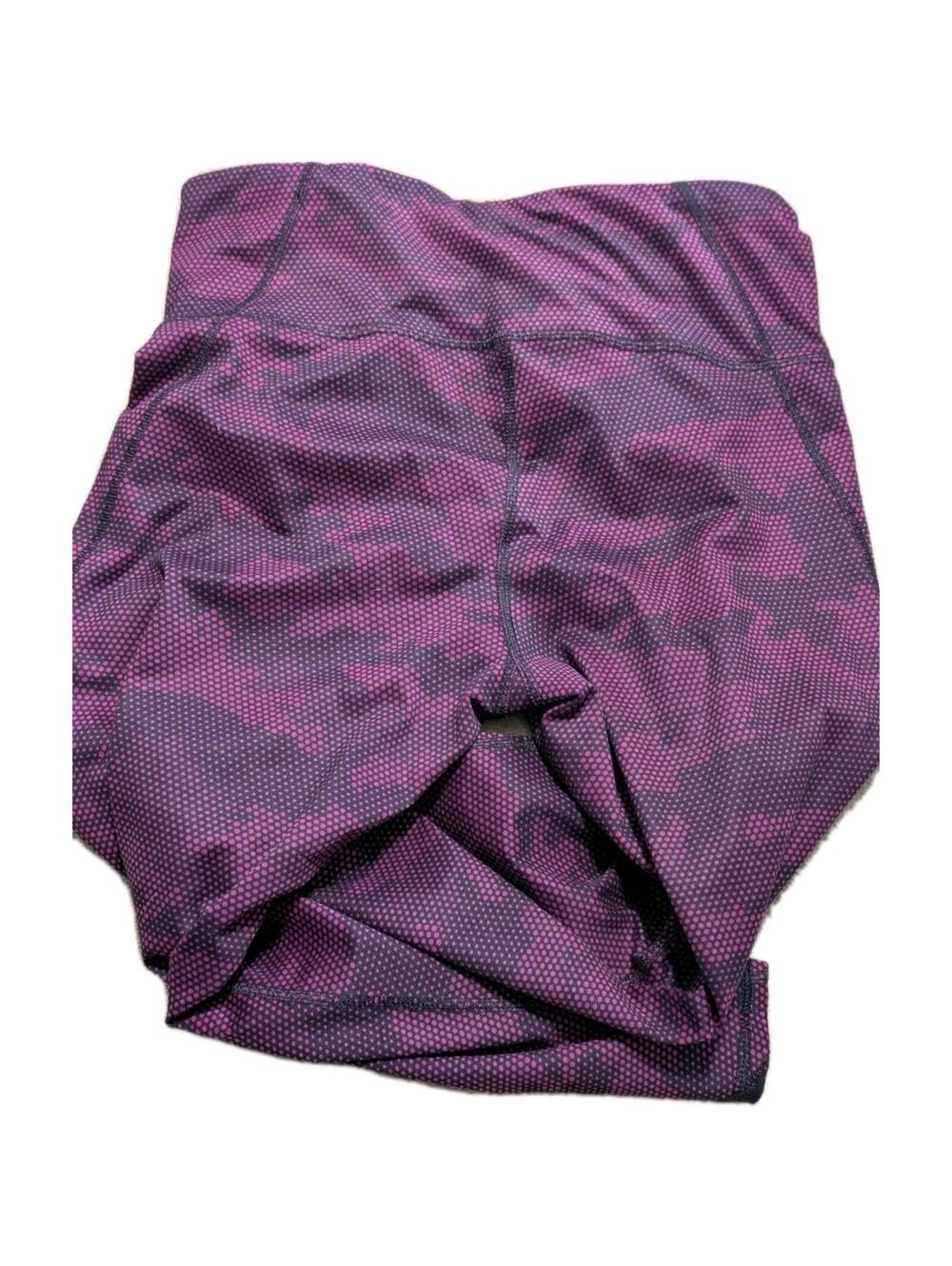 Champion C9 Women's Size M Dark Magenta Dotted Camo Athletic Capri Leggings